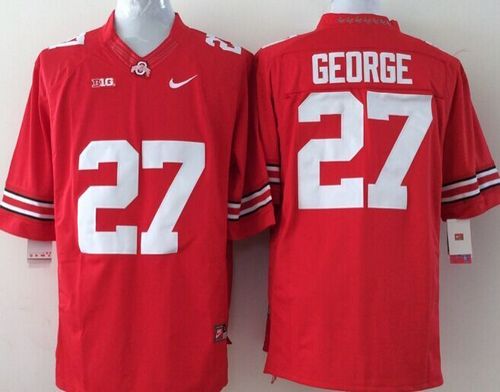 Buckeyes #27 Eddie George Red Stitched Youth NCAA Jersey